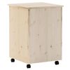 vidaXL Cesta ropa sucia con ruedas RANA madera maciza pino 45x45x64 cm