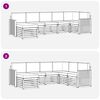 vidaXL Conjunto de Sof&aacute; Seccional con coj&iacute;n 7 pcs Gris Natural y Claro
