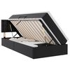 vidaXL Cama con almacenamiento y colch&oacute;n Negro 90 x 190 cm