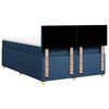 vidaXL Cama box spring con colch&oacute;n tela azul 140x190 cm