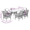 vidaXL Set comedor de jard&iacute;n 7 pzas con cojines rat&aacute;n sint&eacute;tico beige