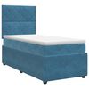 vidaXL Cama box spring con colch&oacute;n Azul 80 x 200 cm Terciopelo