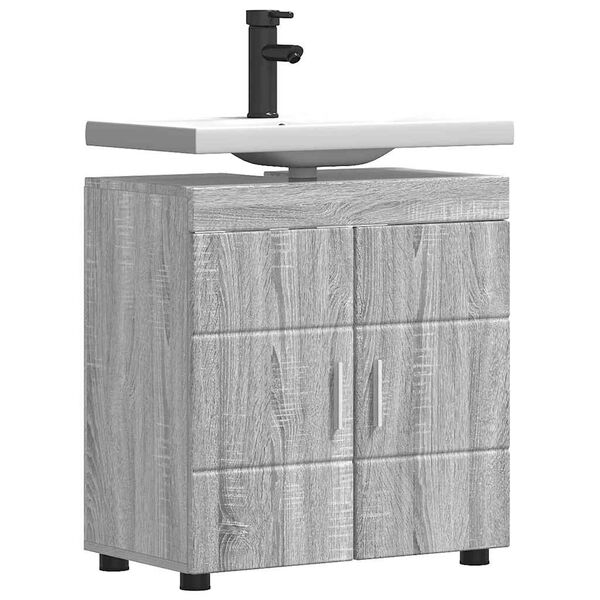 vidaXL Juego de Muebles de Ba&ntilde;o TULUM Gris Sonoma 60 x 34 x 63 cm