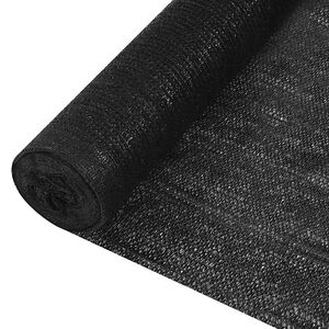 vidaXL Red de privacidad HDPE negro 1,5x25 m 150 g/m&sup2;