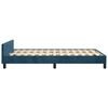 vidaXL Estructura de cama sin colch&oacute;n terciopelo azul oscuro 120x200cm