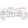 vidaXL Conjunto de sof&aacute;s de exterior con coj&iacute;n 5 pcs Natural y Beige
