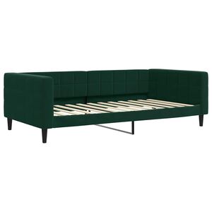 vidaXL Sof&aacute; cama sin colch&oacute;n terciopelo verde oscuro 100x200 cm