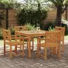 vidaXL Conjunto de Comedor de Jard&iacute;n 5 pcs Marr&oacute;n