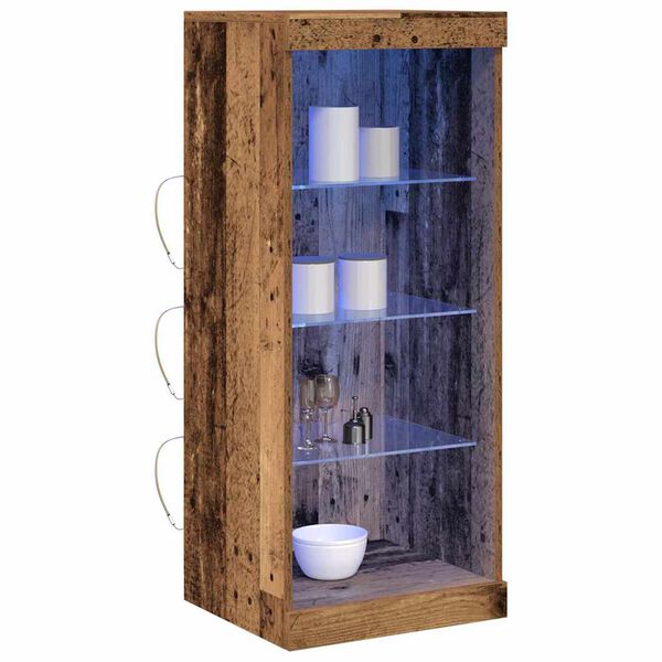 vidaXL Aparador LED Madera vieja 41 x 37 x 100 cm Madera de ingenier&iacute;a