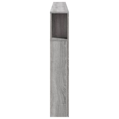 vidaXL Cabecero LED madera ingeniería gris Sonoma 220x18,5x103,5 cm