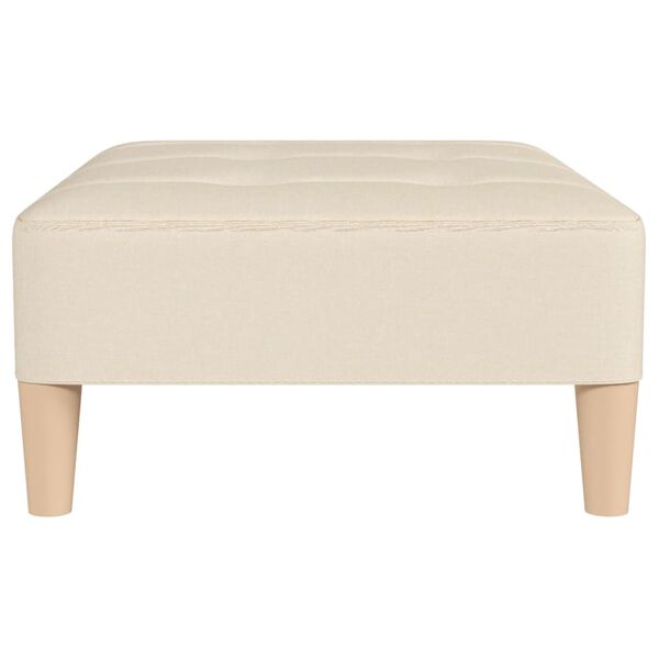 vidaXL Taburete de tela color crema 78x56x32 cm