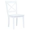 vidaXL Sillas de comedor 4 unidades madera maciza de caucho blanco