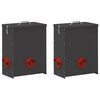 vidaXL Comedero para pollos 2 Negro 32,5 x 20,5 x 43 cm 25 kg