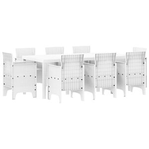 vidaXL Conjunto de Comedor de Jard&iacute;n 9 pcs Polipropileno