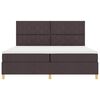 vidaXL Cama tipo Box Spring Marr&oacute;n Oscuro 200 x 200 cm tela