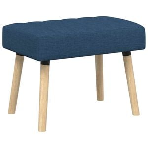 vidaXL Banco con tapizado en canal Azul 60 x 40 x 45 cm Tela