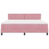vidaXL Cama tipo Box Spring con colch&oacute;n Rosa 180 x 200 cm Terciopelo