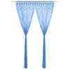 vidaXL Cortina de macram&eacute; algod&oacute;n azul 140x240 cm