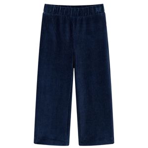 vidaXL Pantal&oacute;n infantil pana azul marino 92