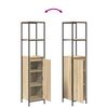 vidaXL Juego de muebles de ba&ntilde;o con caj&oacute;n 3 pcs Roble Sonoma y Negro