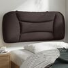 vidaXL Cabecero de cama acolchado Hvar tela marr&oacute;n oscuro 90 cm