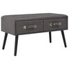 vidaXL Banco con cajones cuero sint&eacute;tico gris 80 cm