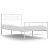 vidaXL Estructura cama sin colch&oacute;n con estribo metal blanco 100x200 cm