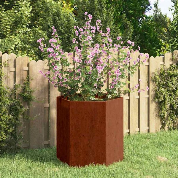 vidaXL Jardinera de acero corten oxidado 40x40x45 cm