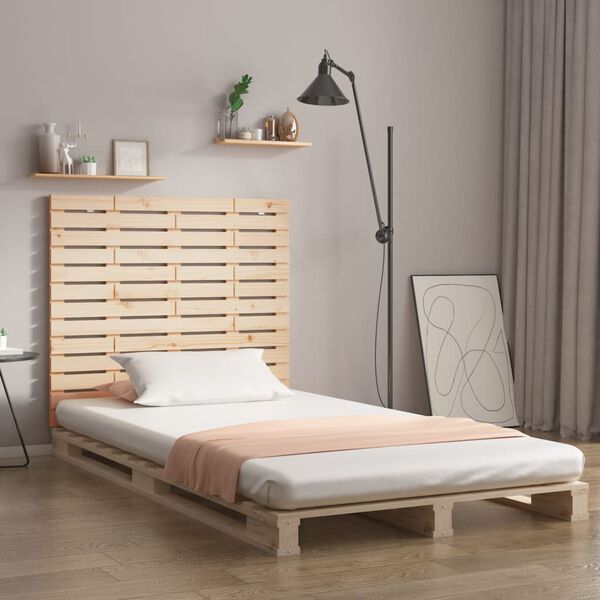 vidaXL Cabecero de cama de pared madera maciza de pino 146x3x91,5 cm