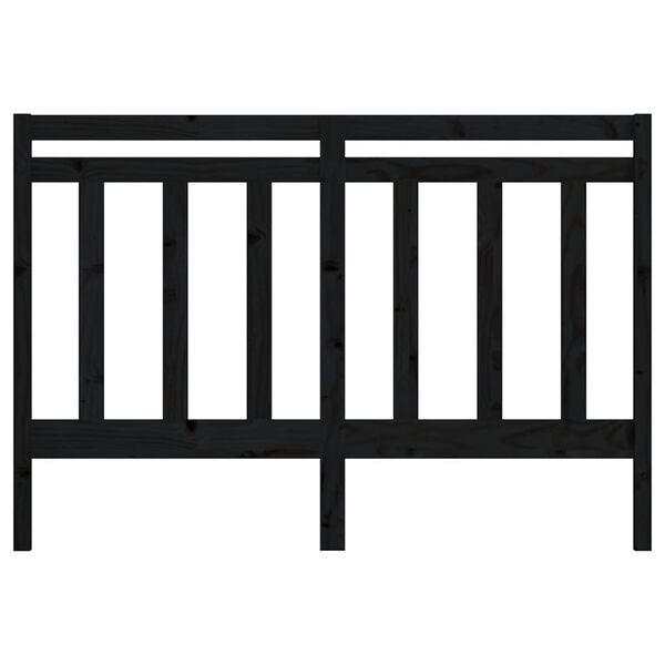 vidaXL Cabecero de cama madera maciza de pino negro 156x4x100 cm