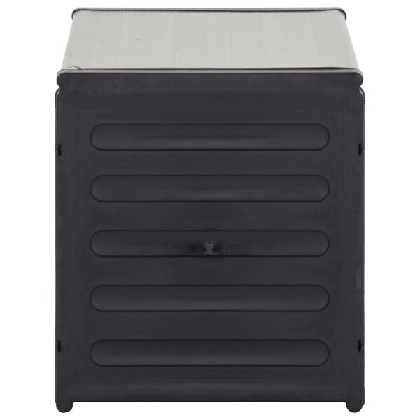 vidaXL Baúl para desechos de jardín gris 85x34x40 cm