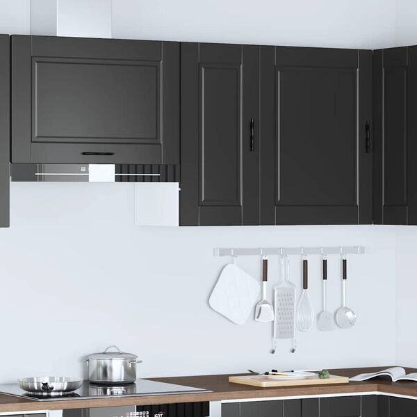 vidaXL Mueble de pared de cocina Porto madera contrachapada negra