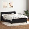 vidaXL Cama box spring con colch&oacute;n terciopelo negro 160x220 cm