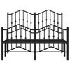 vidaXL Estructura cama sin colch&oacute;n con estribo metal negro 120x200 cm