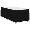 vidaXL Estructura de cama con colch&oacute;n Negro 90 x 200 cm tela