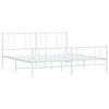 vidaXL Estructura cama sin colch&oacute;n con estribo metal blanco 193x203 cm