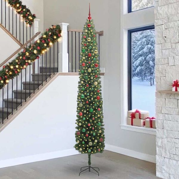 vidaXL &Aacute;rbol de Navidad artificial Verde 300 cm PVC, Acero y Pl&aacute;stico