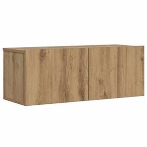 vidaXL Mueble TV de pared madera ingenier&iacute;a roble artisan 80x30x30 cm
