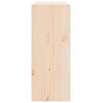 vidaXL Botellero de madera maciza de pino 62x25x62 cm