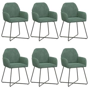 vidaXL Sillas de comedor 6 uds. Terciopelo Verde Mar 55 x 50 x 84 cm
