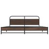 vidaXL Estructura de cama sin colchón metal roble marrón 200x200 cm