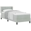 vidaXL Cama tipo Box Spring Manual Gris Claro 200 x 80 cm Terciopelo