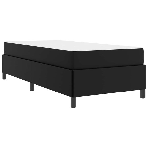 vidaXL Estructura de cama con colch&oacute;n Negro 90 x 190 cm tela