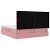 vidaXL Cama con tira de luces LED Rosa 180 x 200 cm Terciopelo