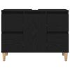 vidaXL Gabinete de Lavabo para Ba&ntilde;o Roble Negro 80 x 33 x 60 cm