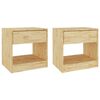 vidaXL Mesitas de noche 2 uds madera maciza de pino 40x31x40 cm