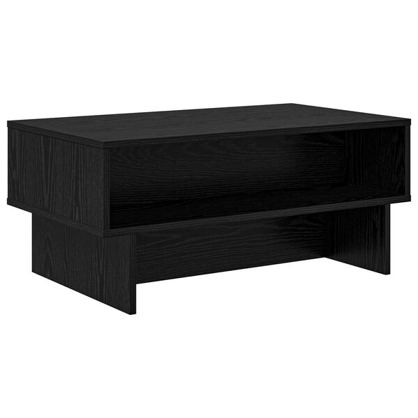 vidaXL Mesa de Caf&eacute; Roble Negro 80 x 46 x 35 cm Madera de ingenier&iacute;a