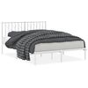 vidaXL Estructura cama sin colch&oacute;n con cabecero metal blanco 140x190cm