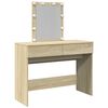 vidaXL Tocador con LED color roble Sonoma 100x40x130 cm