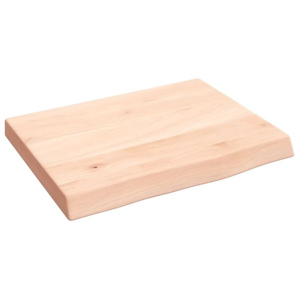 vidaXL Encimera de ba&ntilde;o madera maciza sin tratar 40x30x(2-4) cm
